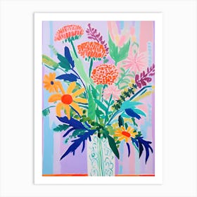 Flowers In A Vase Contemporary still life Art Print