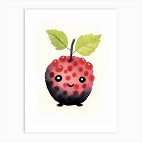 Friendly Kids Raspberry Art Print