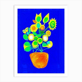 Sunflowers In A Vase 2 Art Print