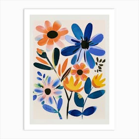 Painted Florals Cineraria 1 Art Print