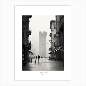 Poster Of Trento, Italy, Black And White Analogue Photography 3 Art Print