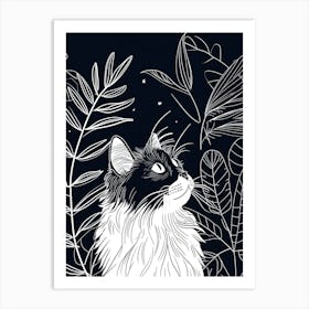 Ragdoll Cat Minimalist Illustration 3 Art Print