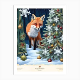 William Morris Christmas Fox 6 Art Print