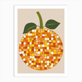 Orange Mosaic 39 Art Print