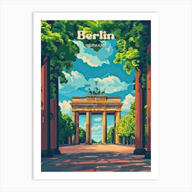 Berlin Germany Landmark Travel Illustration Art Print