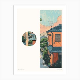 Osaka Japan 1 Cut Out Travel Poster Art Print