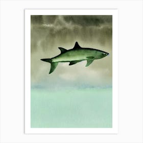 Cookiecutter Shark Storybook Watercolour Art Print