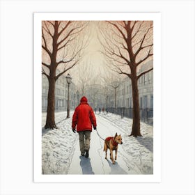 Walk In The Snow Art Print