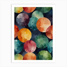 Watercolor Circles 1 Art Print