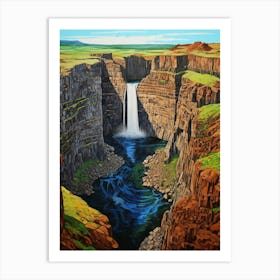 Palouse Falls State Park Retro Park 13 Art Print