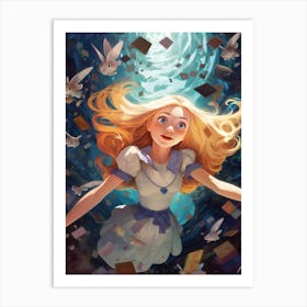 Alice In Wonderland Down The Rabbit Hole Art Print