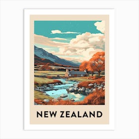 Vintage Travel Poster New Zealand 6 Art Print