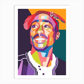 Tupac Shakur wpap art style Art Print