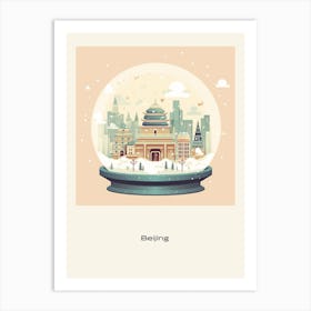 Beijing China Snowglobe Poster Art Print