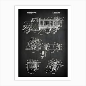 Dump Truck Patent Construction Truck Decor Dump Truck Poster Dump Truck Patent Art Dump Truck Blueprint Boys Room Decor Cc2881 Art Print