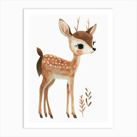 Charming Nursery Kids Animals Deer Fawn 3 Art Print
