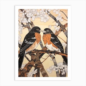Art Nouveau Birds Poster Harrier 1 Art Print