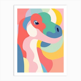 Colourful Dinosaur Diplodocus 2 Art Print