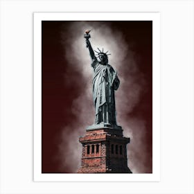 The Statue Of Liberty Usa Smoke Art Print