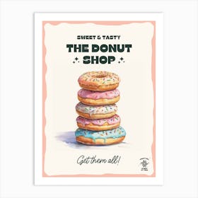 Stack Of Sprinkles Donuts The Donut Shop 7 Art Print