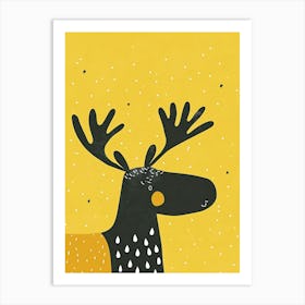 Yellow Moose 1 Art Print