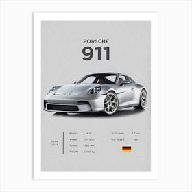 Porsche 911 Art Print