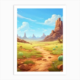 Steppe Cartoon 4 Art Print