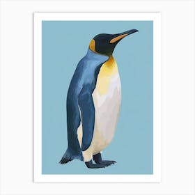 Emperor Penguin Oamaru Blue Penguin Colony Minimalist Illustration 5 Art Print