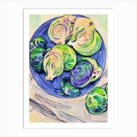 Brussels Sprouts 2 Fauvist vegetable Art Print