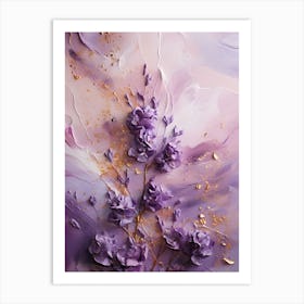Abstract Of Purple Flowers 1 Art Print