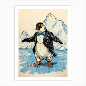 Penguin In Tuxedo 1 Art Print