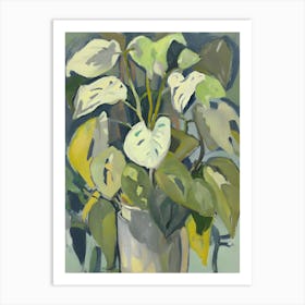 Philodendron Impressionist Abstract 2 Art Print