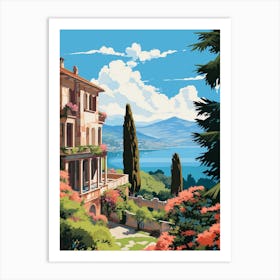 Villa Carlotta Italy  Illustration 3  Art Print