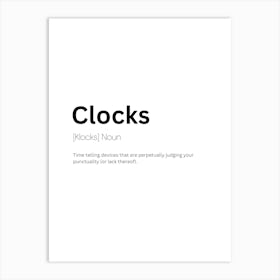 Clocks Definition Meaning Art Print