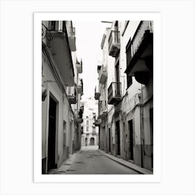 Cadiz, Spain, Black And White Old Photo 2 Art Print
