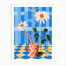 Daisies In A Vase 1 Art Print