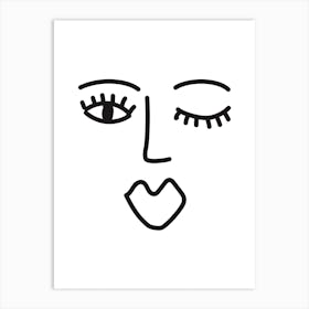 Abstract Face Two Art Print