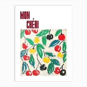 Mon Cheri Poster Cherry Painting Matisse Style 9 Art Print