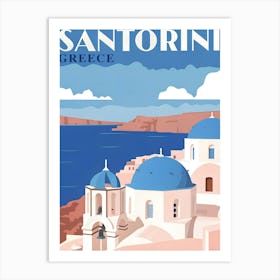 Captivating Santorini Greece Poster Art Print