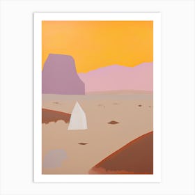 Syrian Desert   Middle East, Contemporary Abstract Illustration 3 Art Print