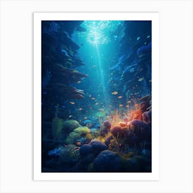 Underwater Scene Art Print