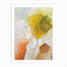 Portrait Of A Girl Art Print