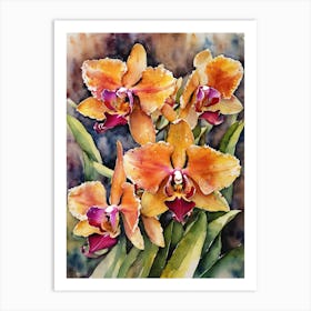 Ludisia Orchids Water Colour 2 1 Art Print