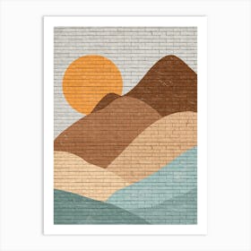 Abstract Of Mountains Art Print