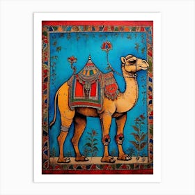 Default Traditional Madhubani Style Painting Of A Camel On A T 0 Art Print