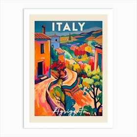 Agrigento Italy 1 Fauvist Painting  Travel Poster Art Print