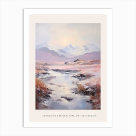 Dreamy Winter Painting Poster Snowdonia National Park United Kingdom 4 Art Print