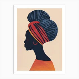 African Woman With Turban 13 Art Print