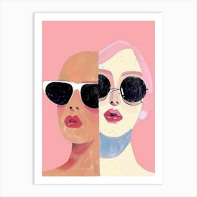 Two Women With Sunglasses 1 Art Print