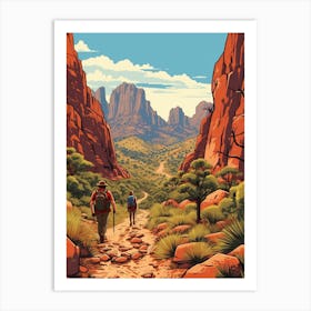 Larapinta Trail Australia Vintage Travel Illustration Art Print